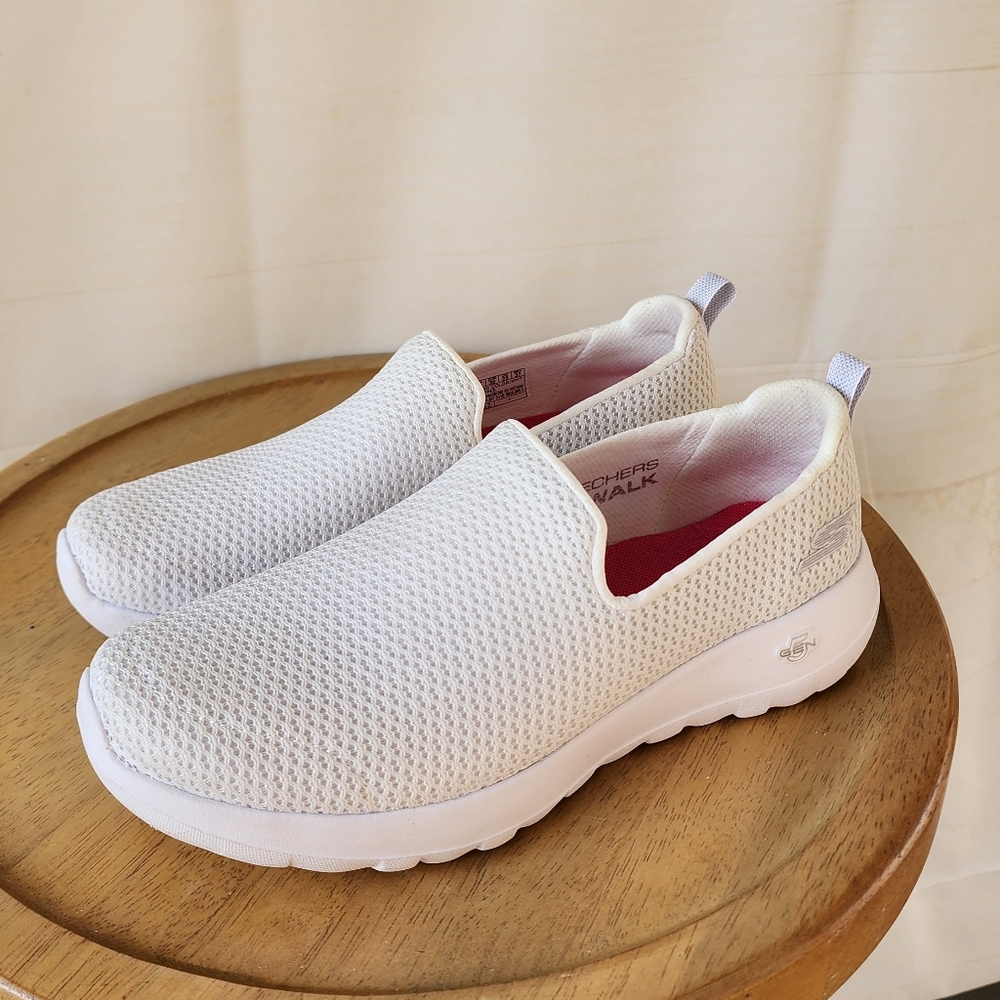Skechers Women's White Slip-On Sneakers